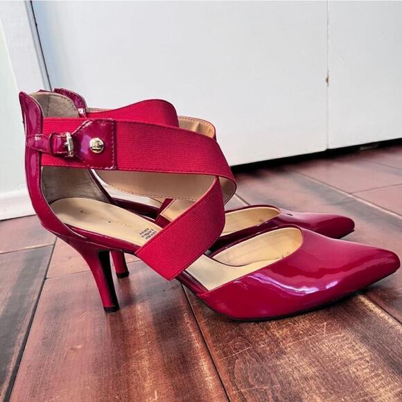 Liz Claiborne Red Patent Leather Heels Size 10M - Picture 2 of 10